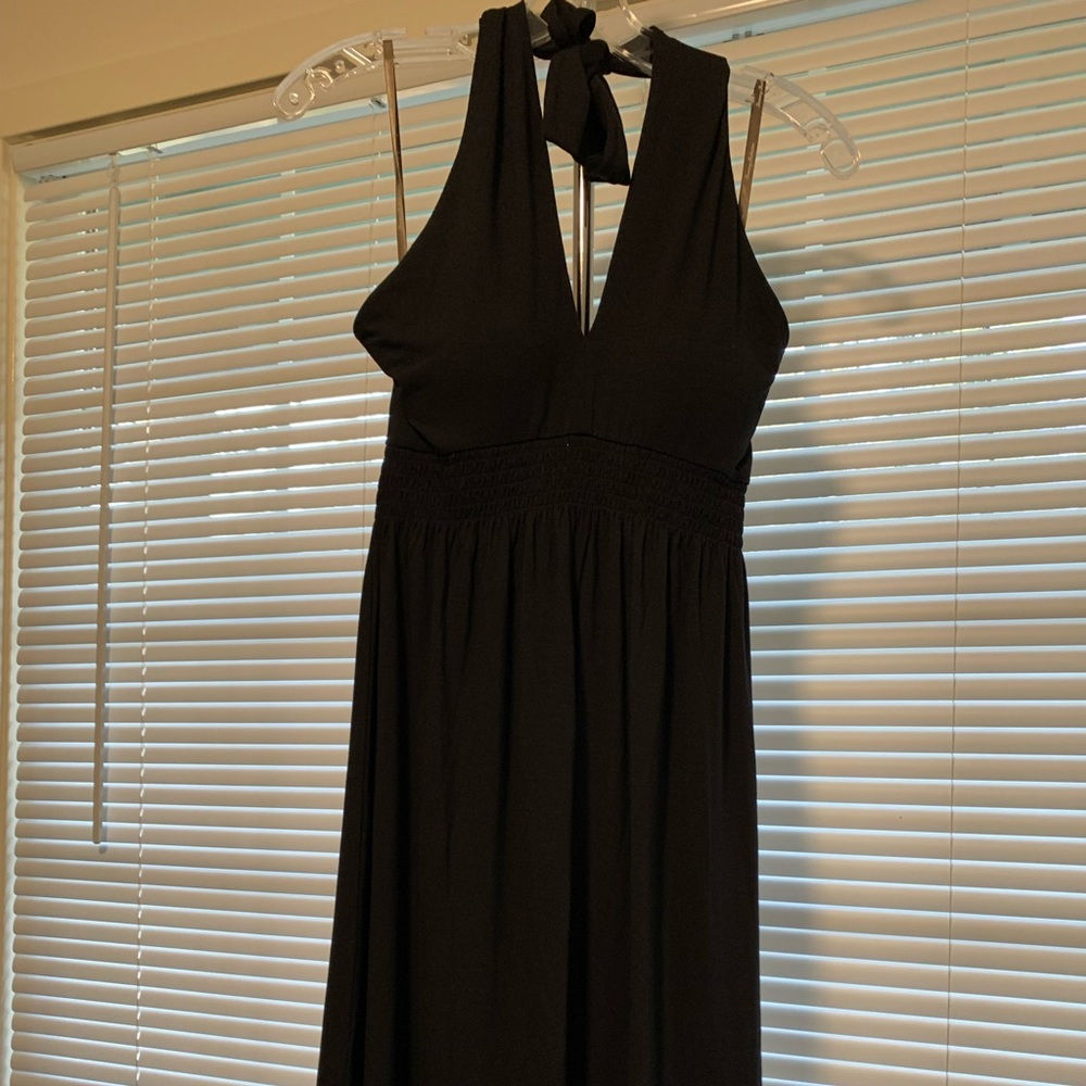 Tommy Bahama black halter dress NWT